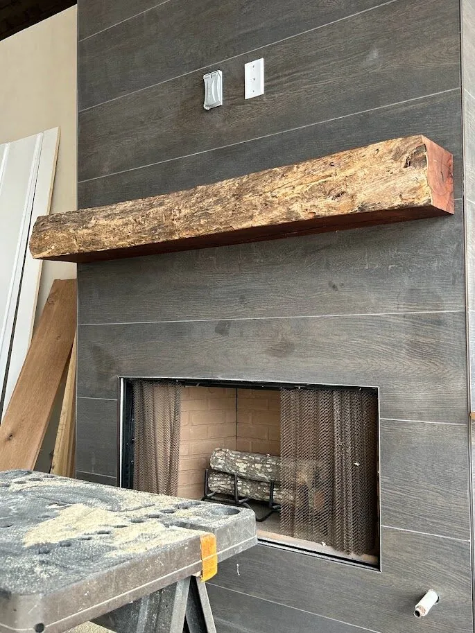 Mesquite mantel