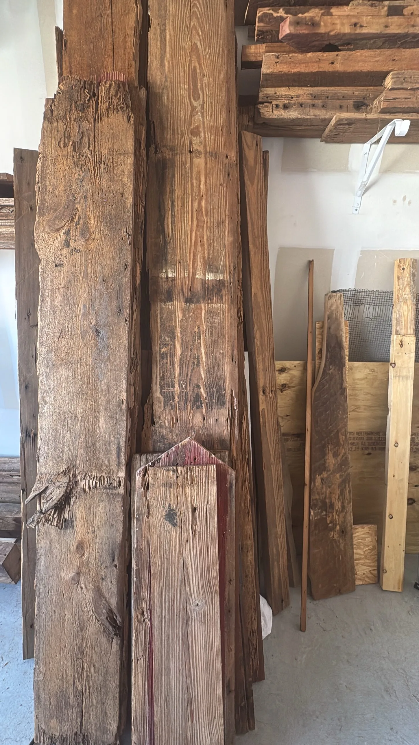 Reclaimed barn lumber